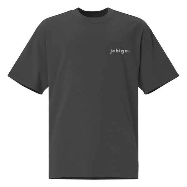 Oversized faded t-shirt black - jebiga. in faded black, front view, NASHE Balkan T-shirt