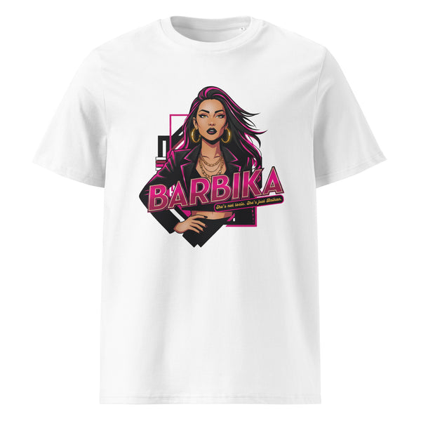 T-shirt women - BARBIKA in white, front view, NASHE Balkan T-shirt