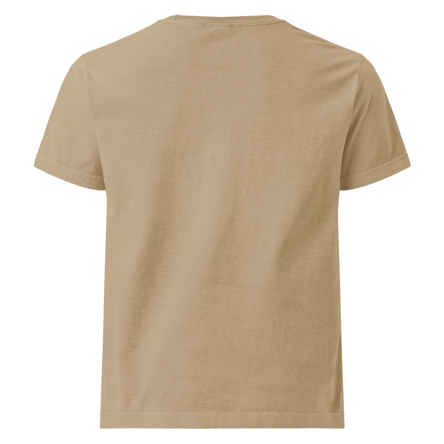 Unisex t-shirt - jebiga. in khaki, back view, NASHE Balkan T-shirt