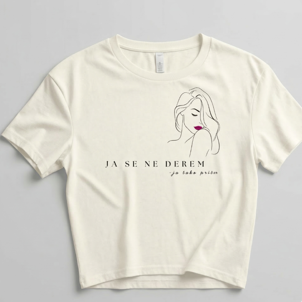 Women’s crop top - ja se ne derem, ja tako pričam, NASHE Balkan crop top