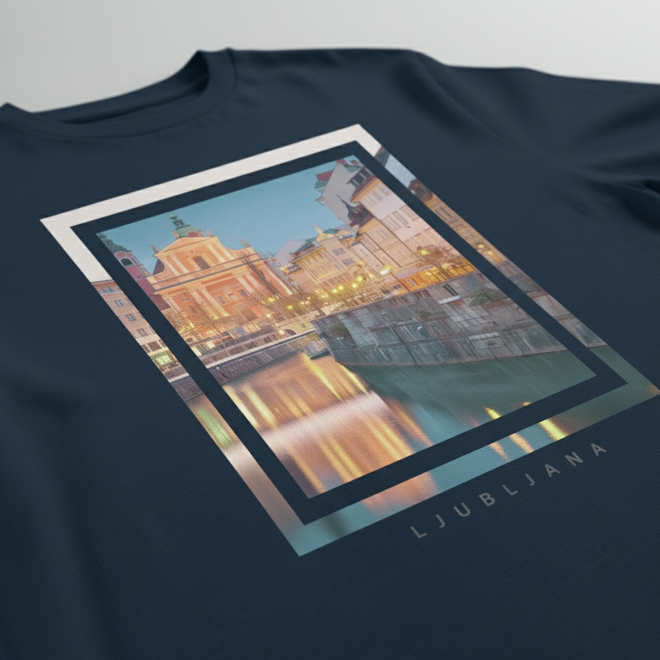 Unisex organic cotton t-shirt - Ljubljana - NASHE