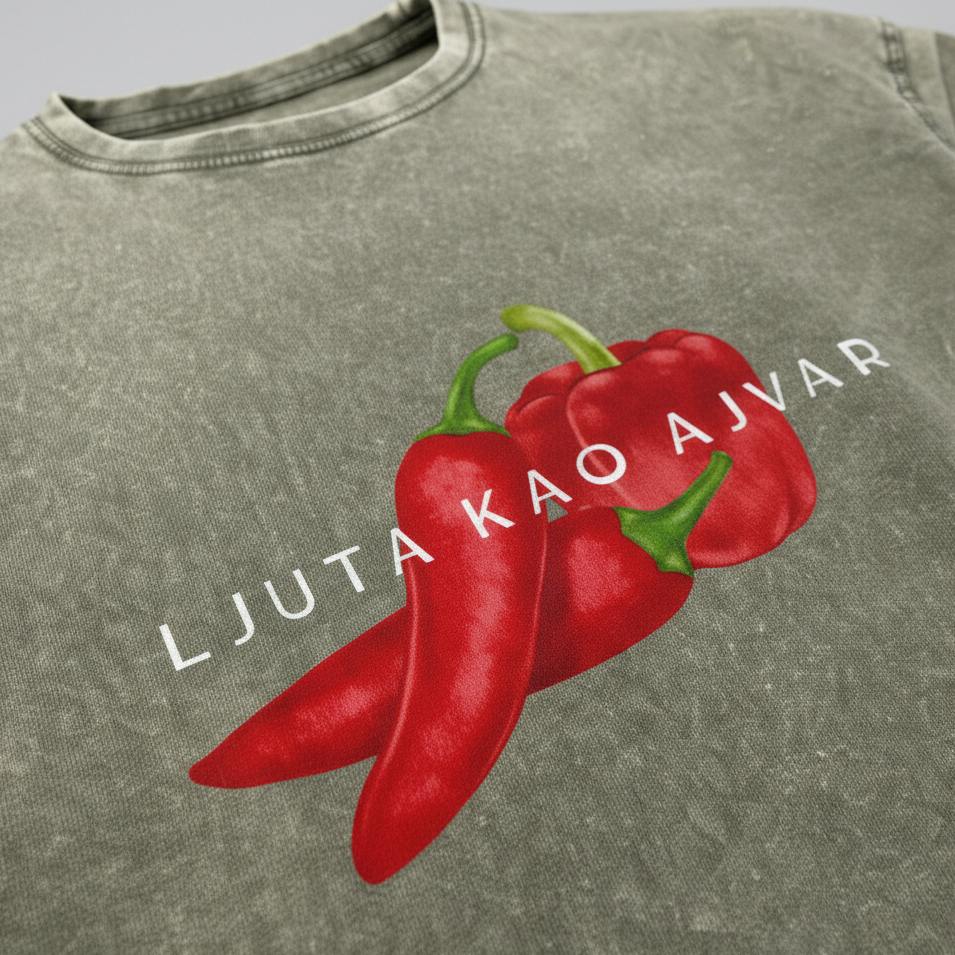 Denim T-Shirt Women - Ljuta kao ajvar