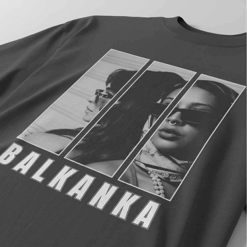 Oversized faded t-shirt women - Balkanka