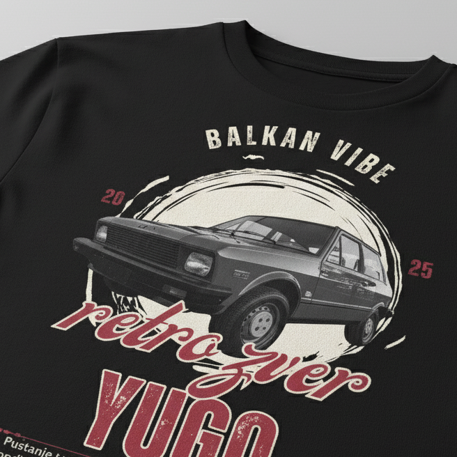 T-Shirt Men - Yugo retro zver