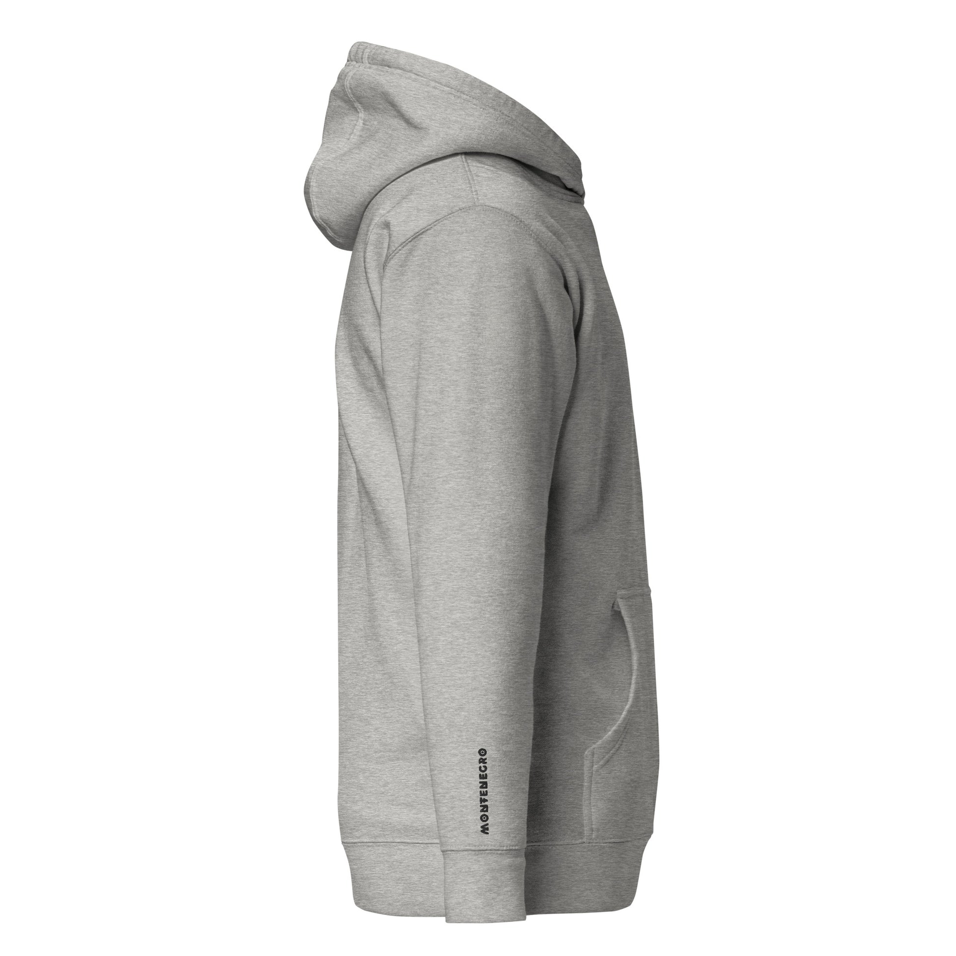 Unisex Premium embrodery Hoodie - Montenegro in grey, NASHE Balkan hoodie