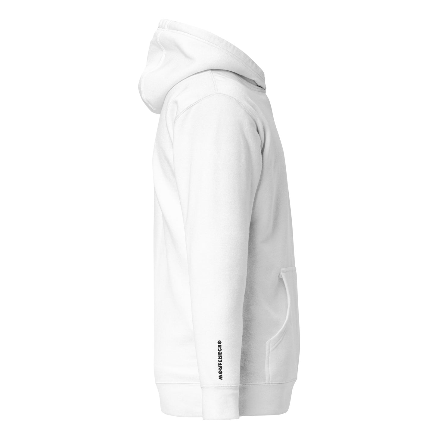 Unisex Premium embrodery Hoodie - Montenegro in white, NASHE Balkan hoodie