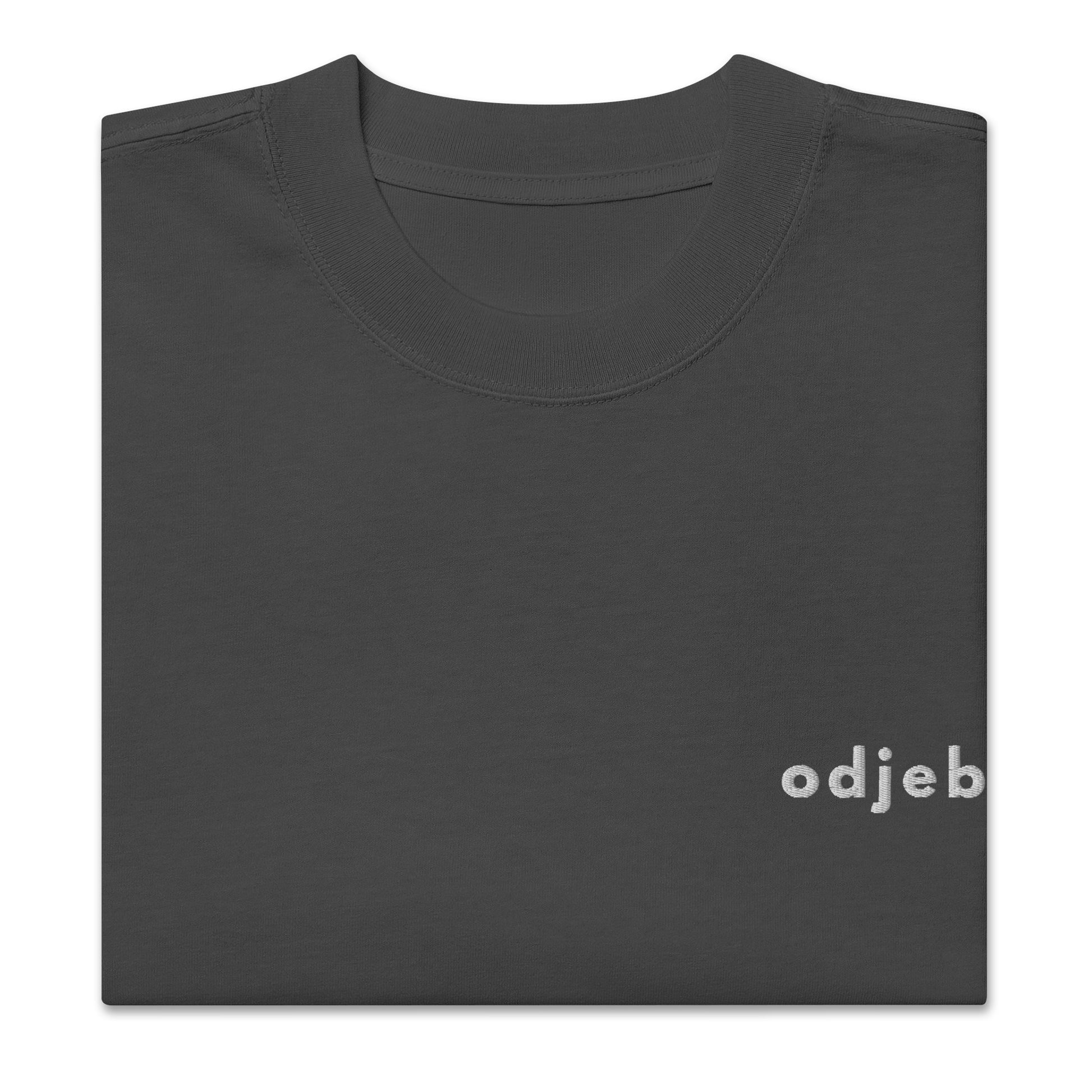 Oversized faded t-shirt - odjebi. in faded black, front view, NASHE Balkan T-shirt