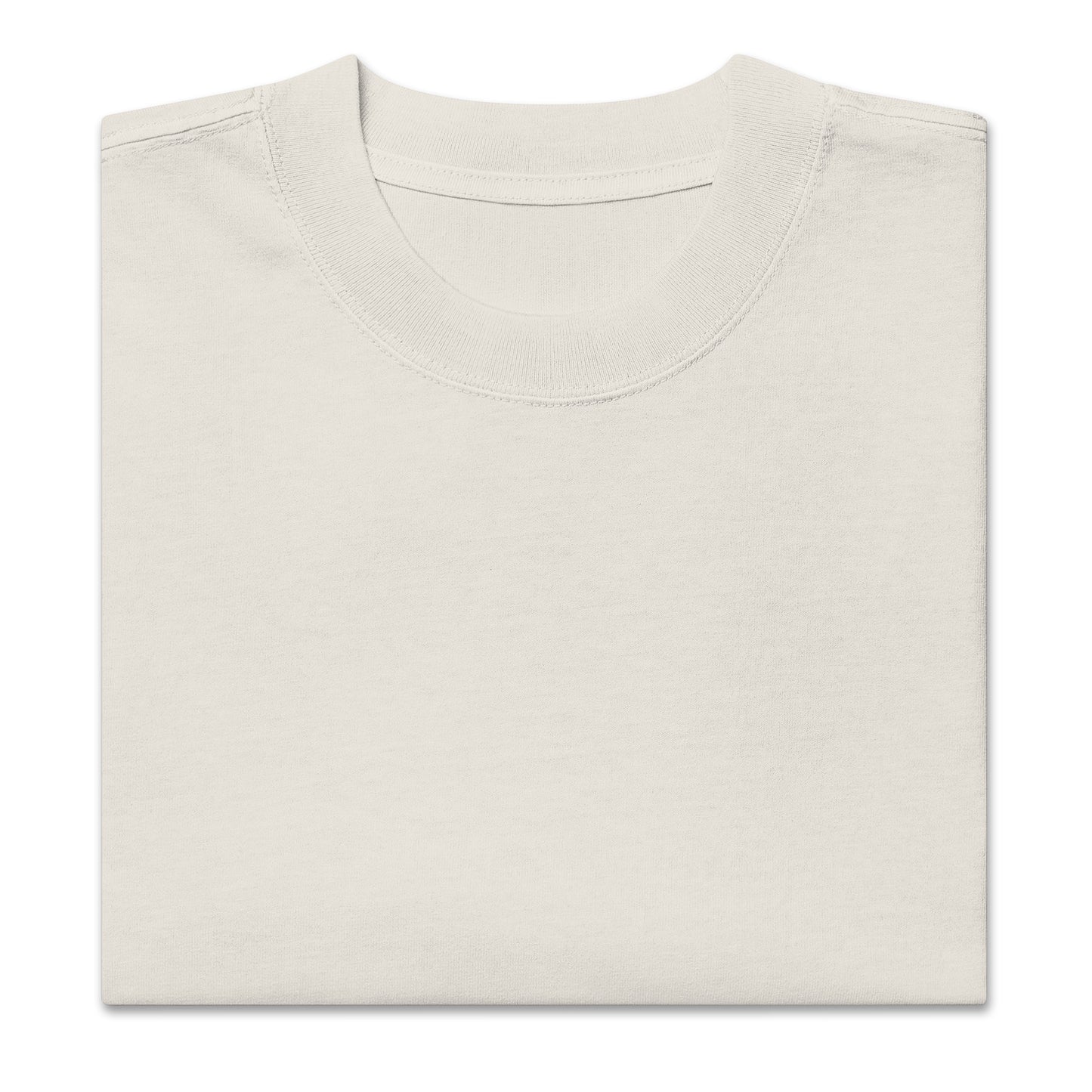 Oversized faded t-shirt - Smaraš in faded bone, front view, NASHE Balkan T-shirt