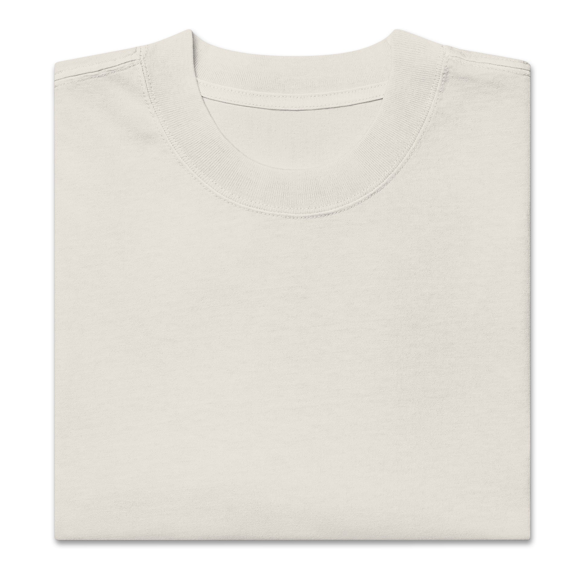 Oversized faded t-shirt - Smaraš in faded bone, front view, NASHE Balkan T-shirt