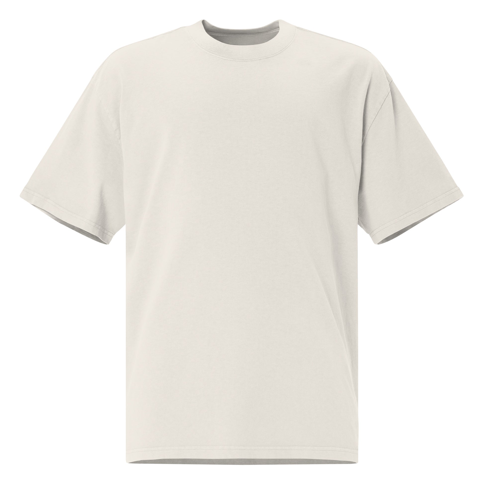 Oversized faded t-shirt - Smaraš in faded bone, front view, NASHE Balkan T-shirt