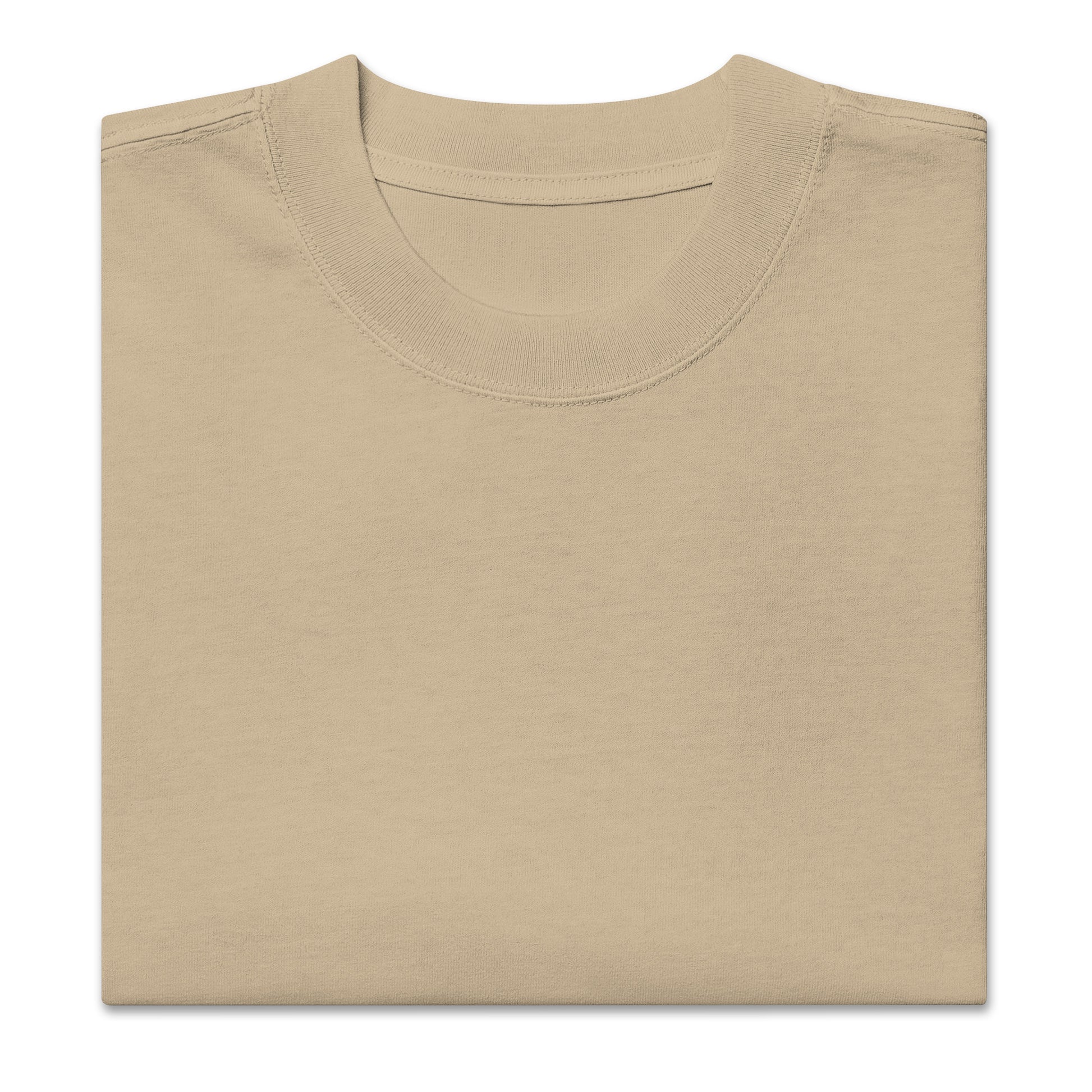 Oversized faded t-shirt - Smaraš in khaki, front view, NASHE Balkan T-shirt