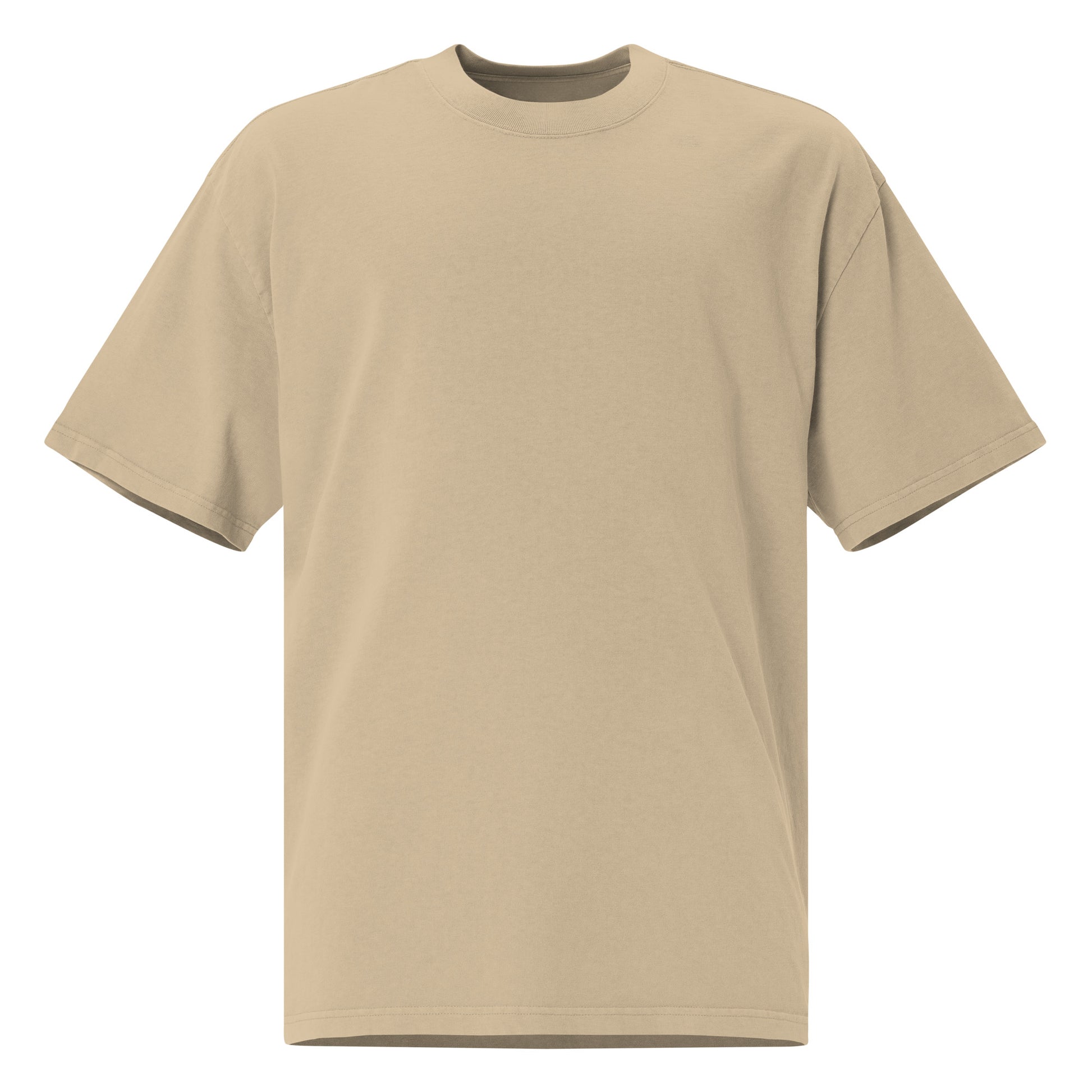 Oversized faded t-shirt - Smaraš in khaki, front view, NASHE Balkan T-shirt