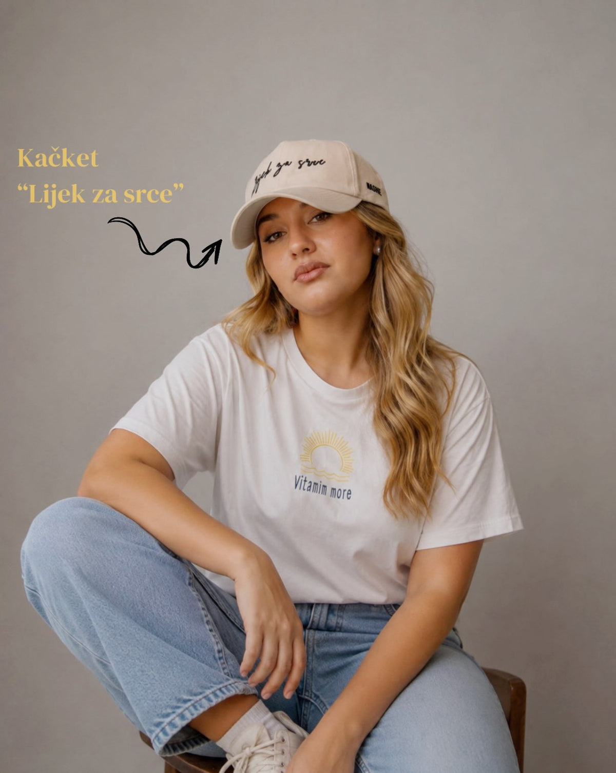 Lijek za srce wearing the pastel NASHE collaboration cap in the original Instagram carousel