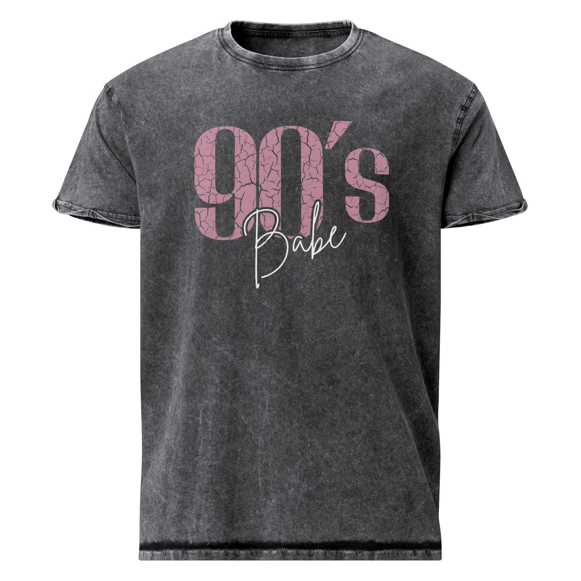 Denim T-Shirt women - 90´s Babe in black, front view, NASHE Balkan T-shirt