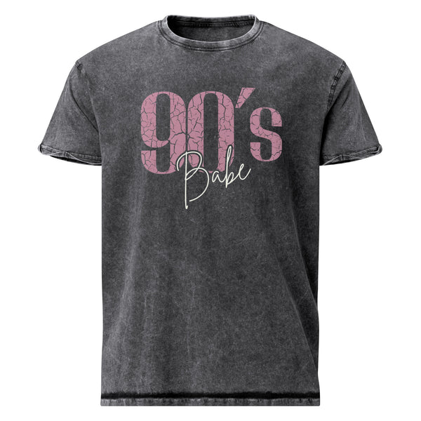 Denim T-Shirt women - 90´s Babe in black, front view, NASHE Balkan T-shirt