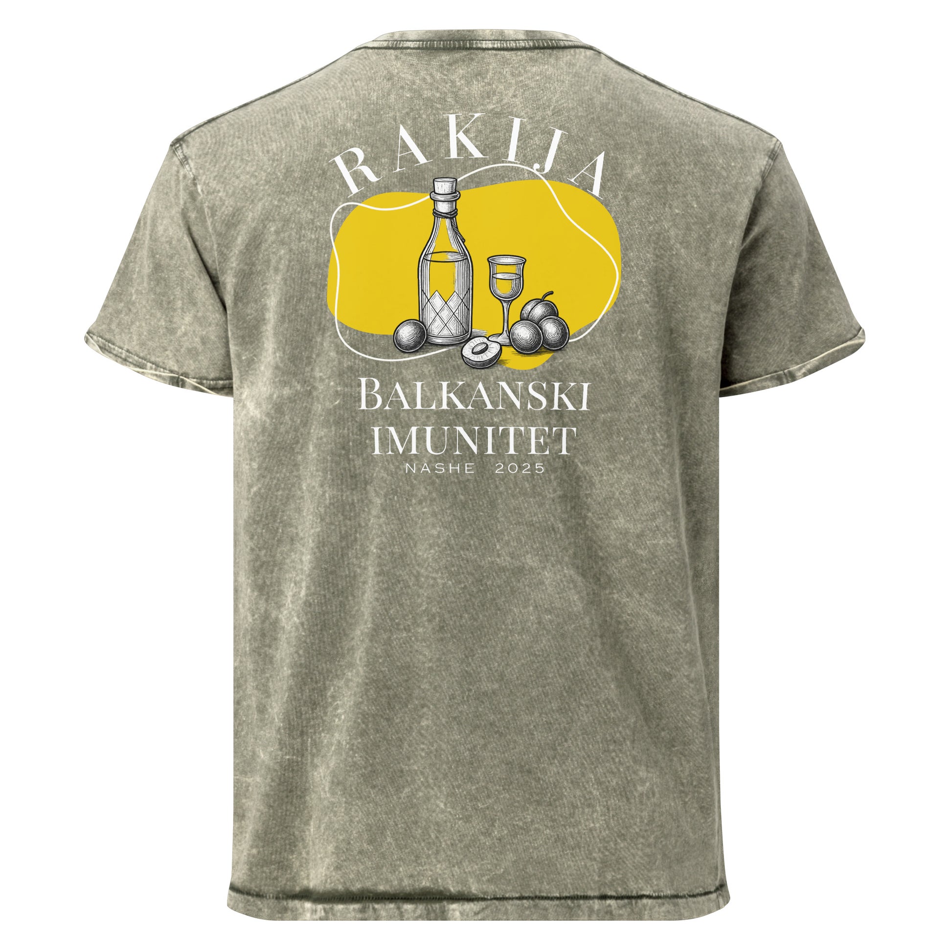 Denim T-Shirt Men - Rakija Balkanski Imunitet - NASHE