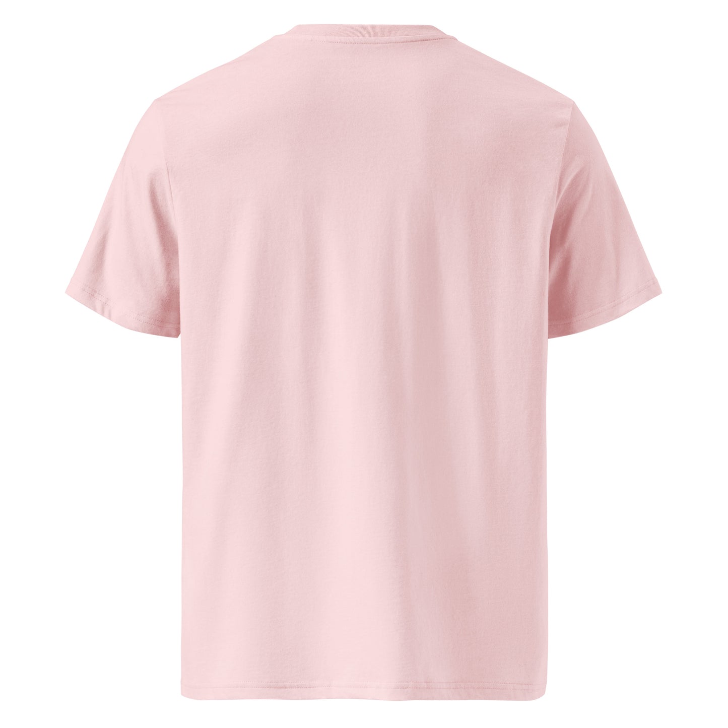 Unisex Organic Cotton T-Shirt - Rumenko in pink, back view, NASHE Balkan T-shirt