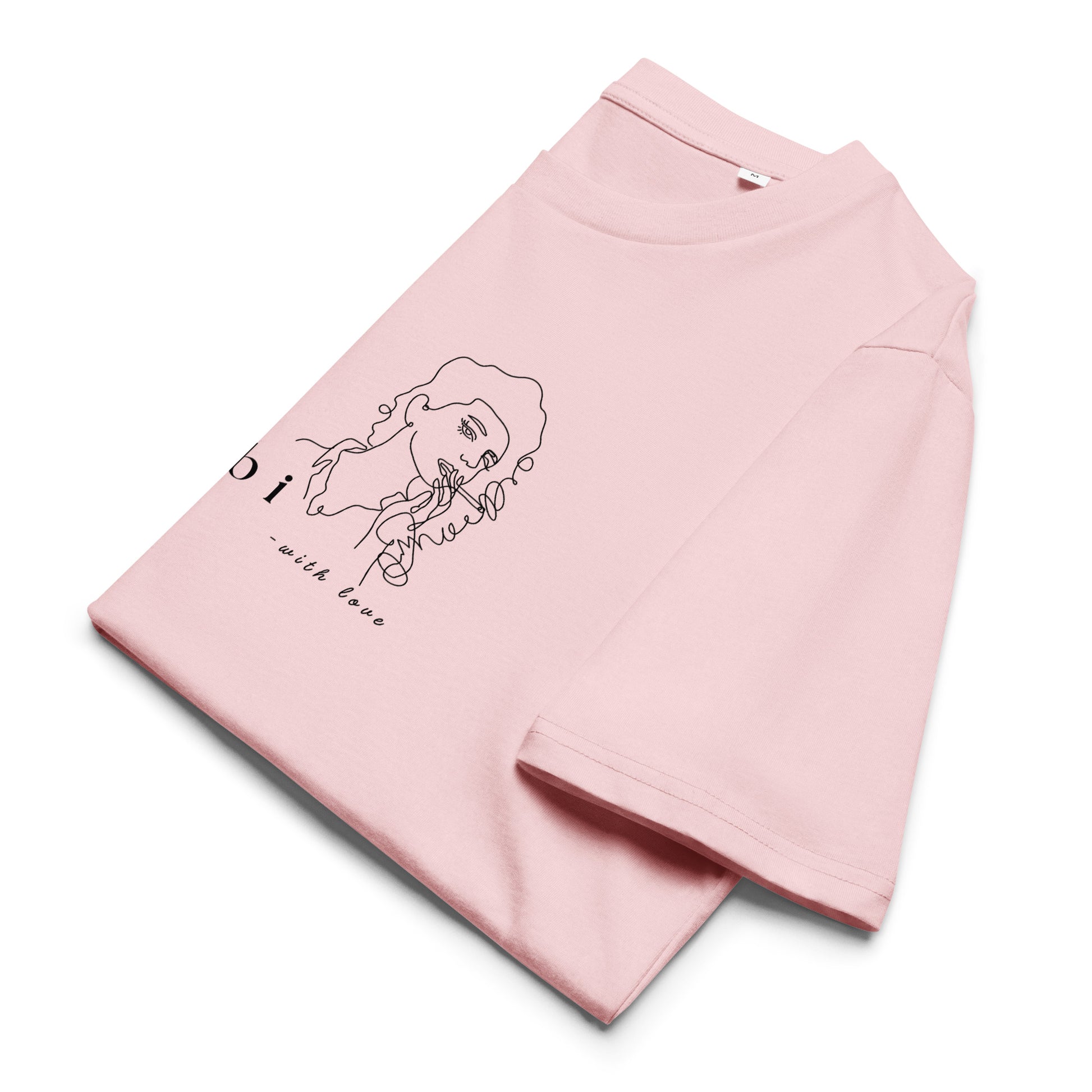 T-shirt Women - odjebi with love in pink, front view, NASHE Balkan T-shirt