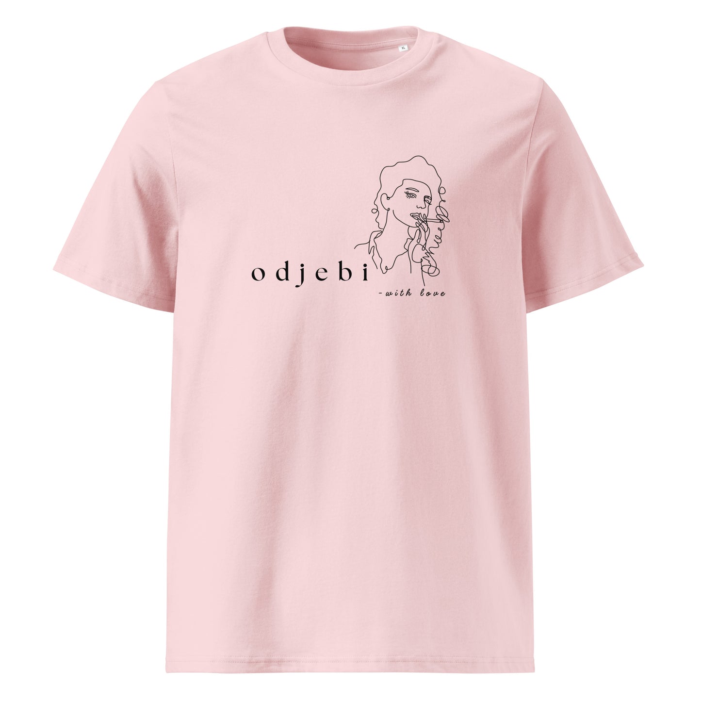 T-shirt Women - odjebi with love in pink, front view, NASHE Balkan T-shirt