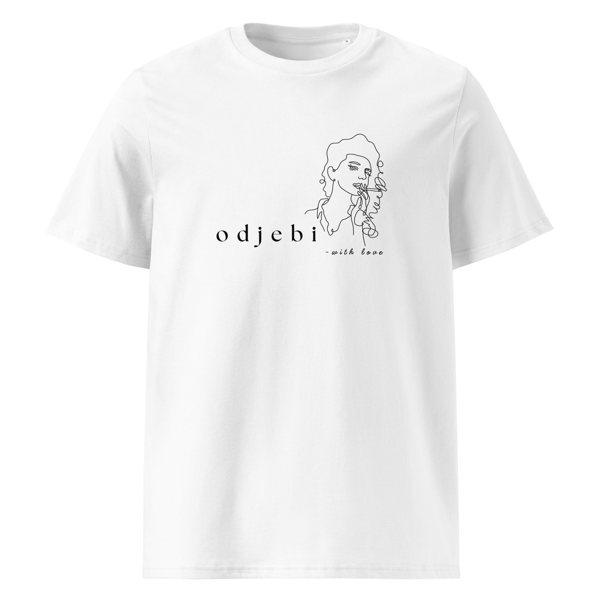 T-shirt Women - odjebi with love in white, front view, NASHE Balkan T-shirt