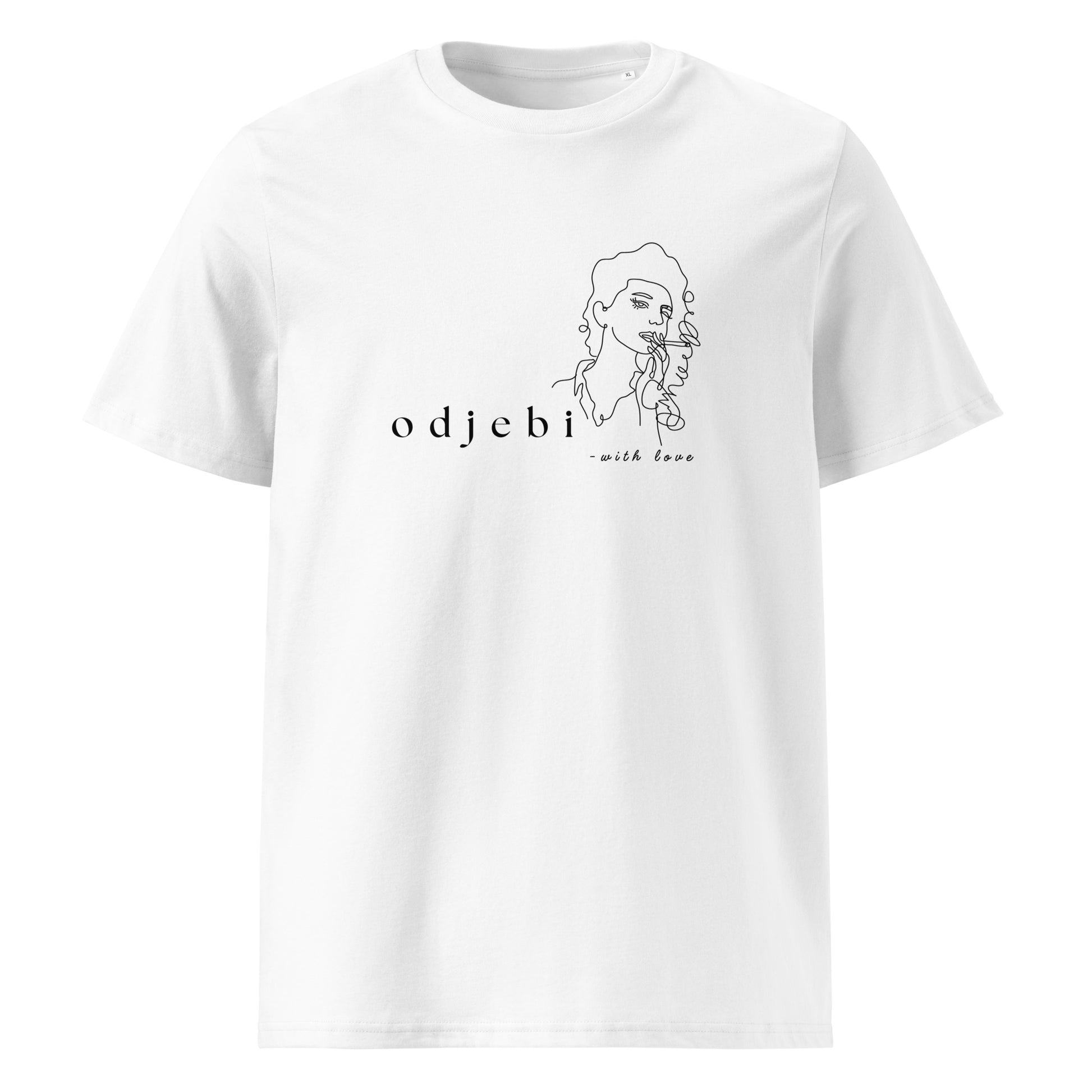 T-shirt Women - odjebi with love in white, front view, NASHE Balkan T-shirt