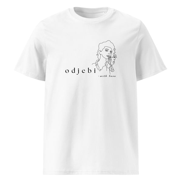 T-shirt Women - odjebi with love in white, front view, NASHE Balkan T-shirt