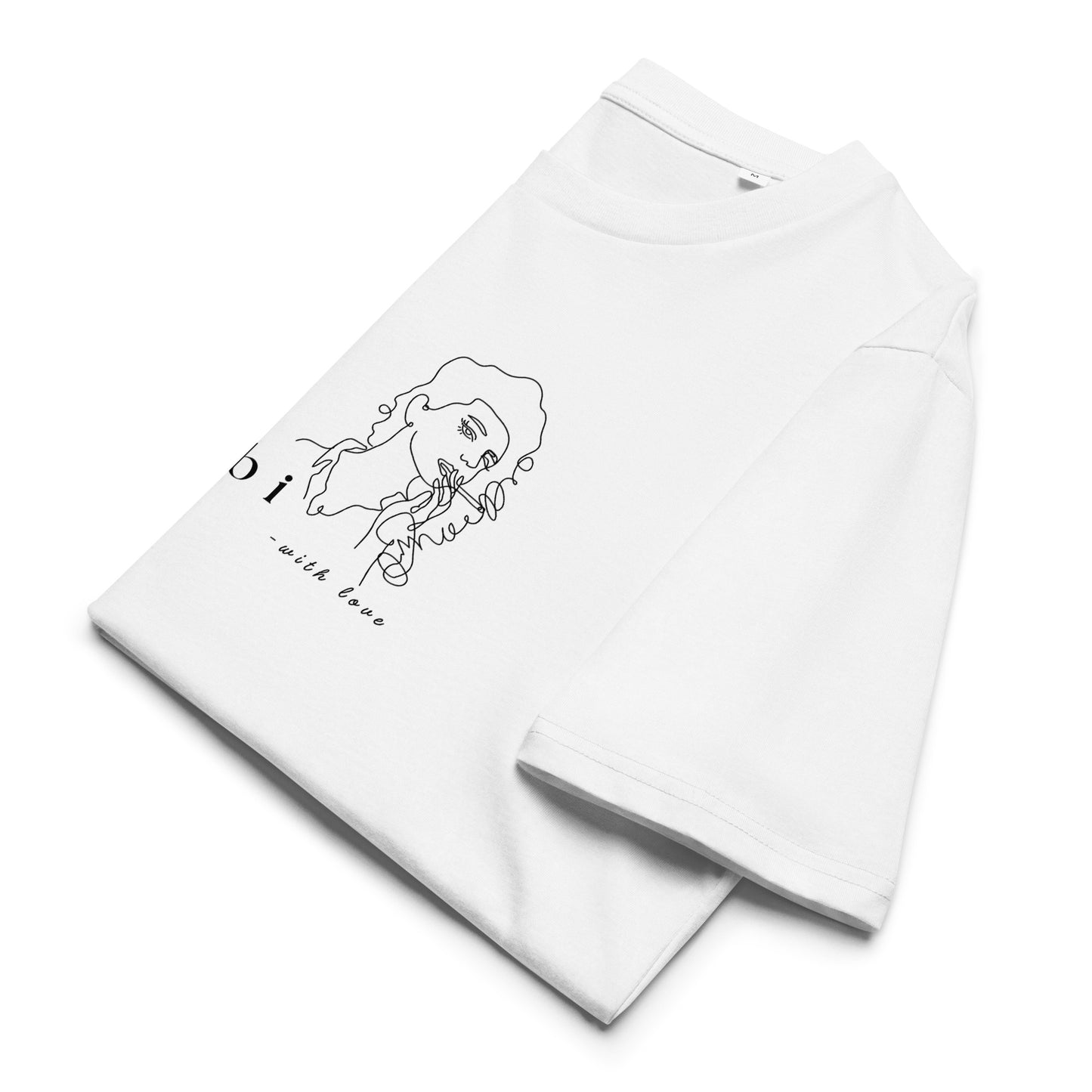 T-shirt Women - odjebi with love in white, front view, NASHE Balkan T-shirt