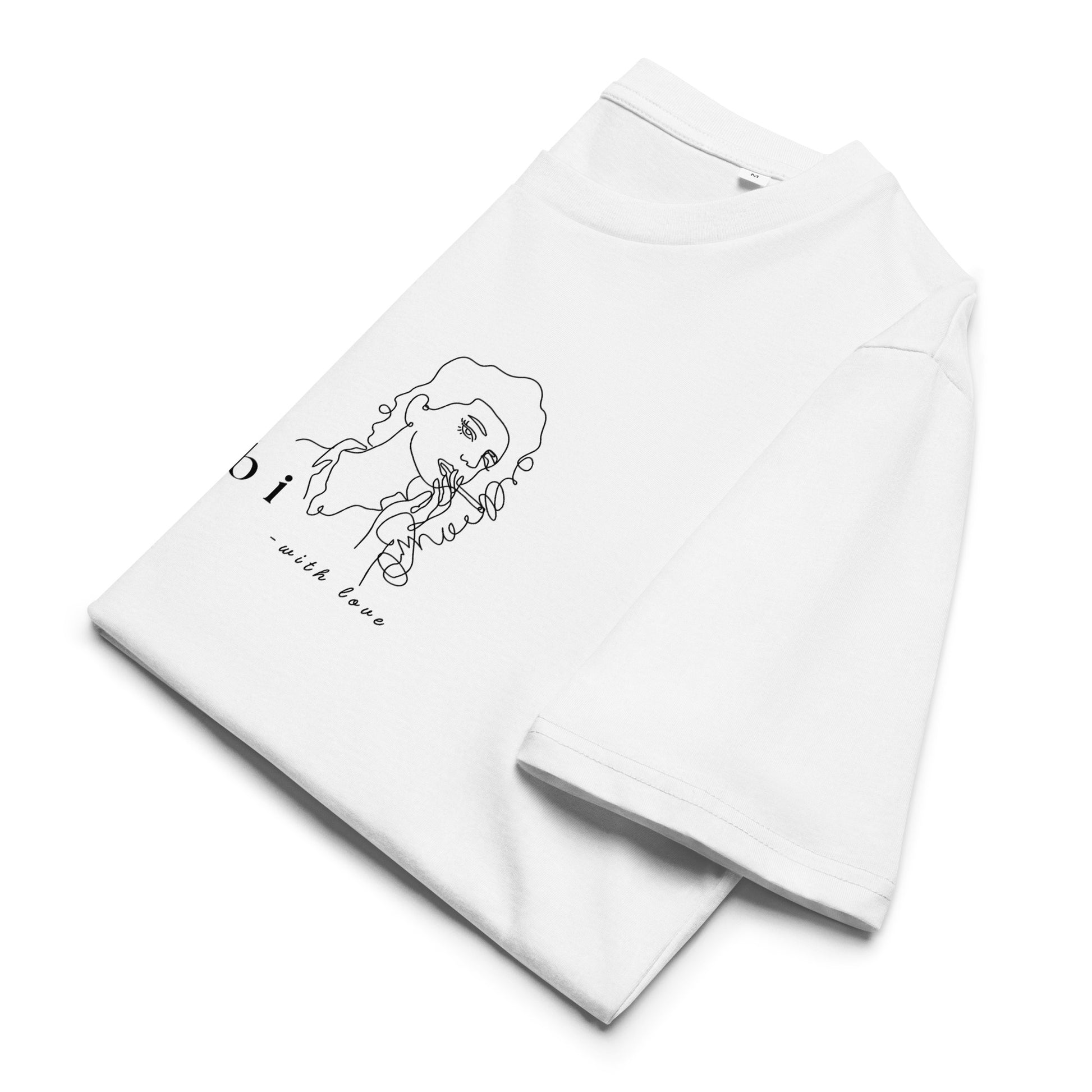 T-shirt Women - odjebi with love in white, front view, NASHE Balkan T-shirt