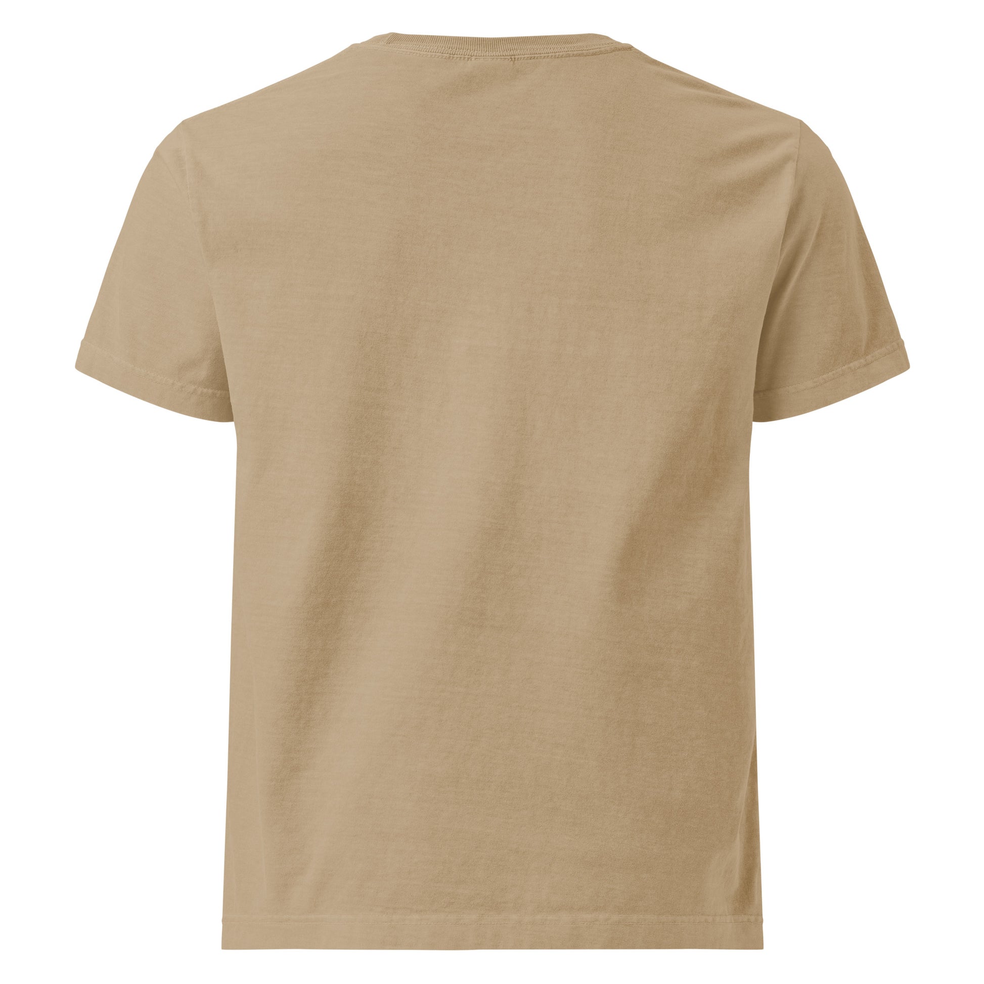 Unisex t-shirt - jebiga. in khaki, back view, NASHE Balkan T-shirt