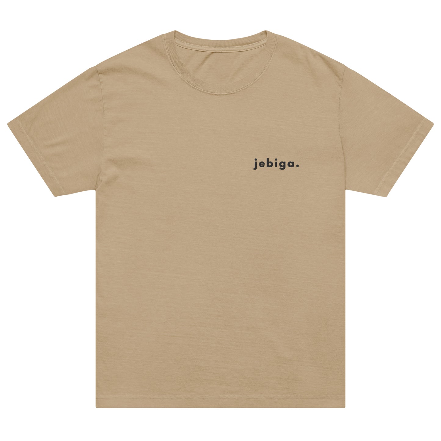 Unisex t-shirt - jebiga. in khaki, front view, NASHE Balkan T-shirt