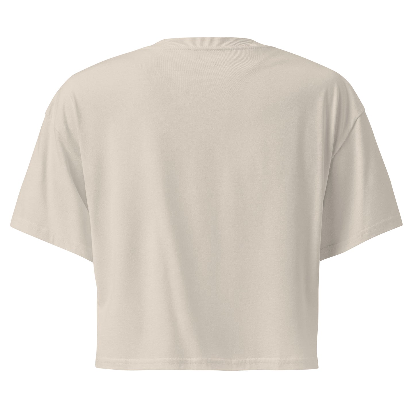 Women’s crop top - odjebi with love in bone, back view, NASHE Balkan crop top