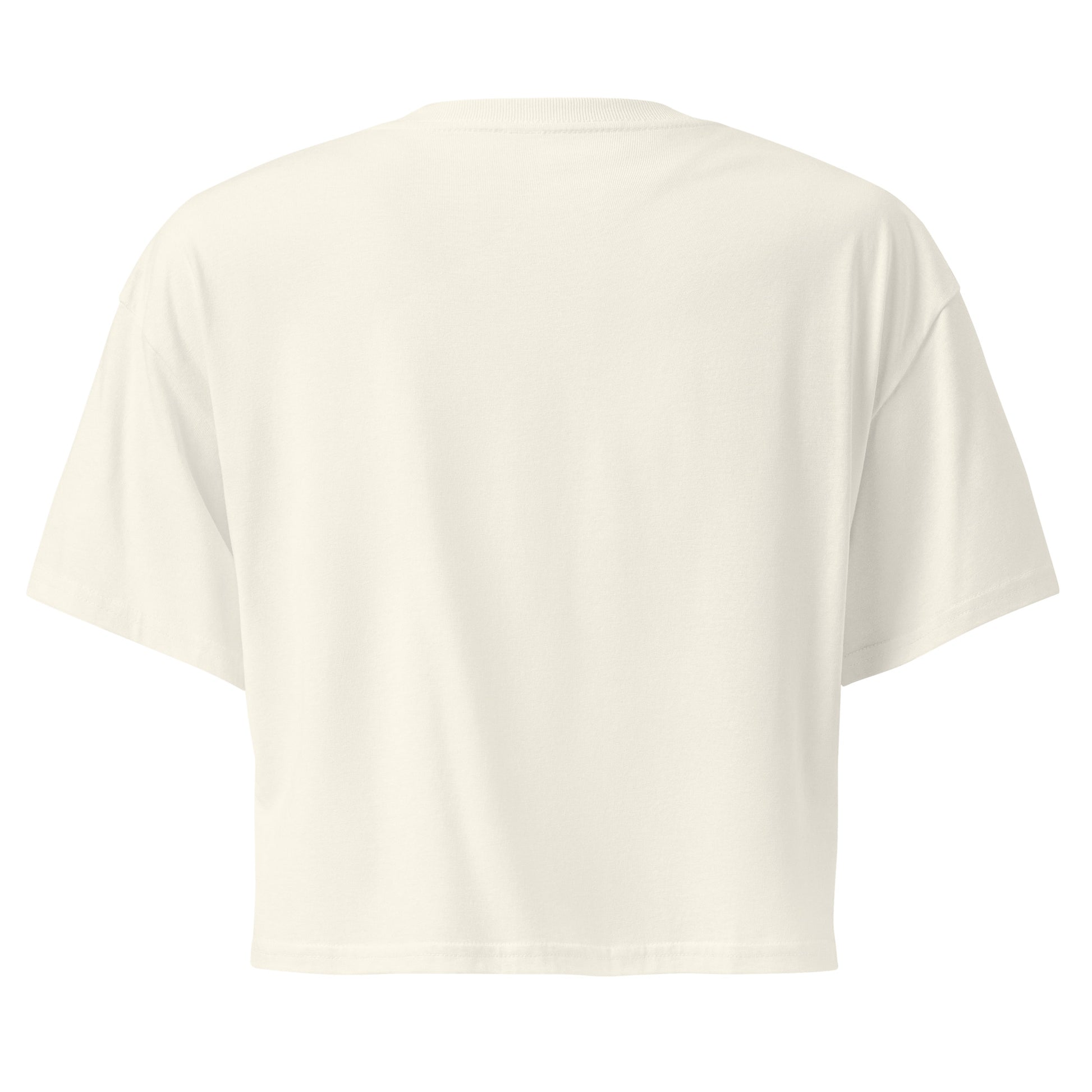 Women’s crop top - Miris leta in natural, back view, NASHE Balkan crop top
