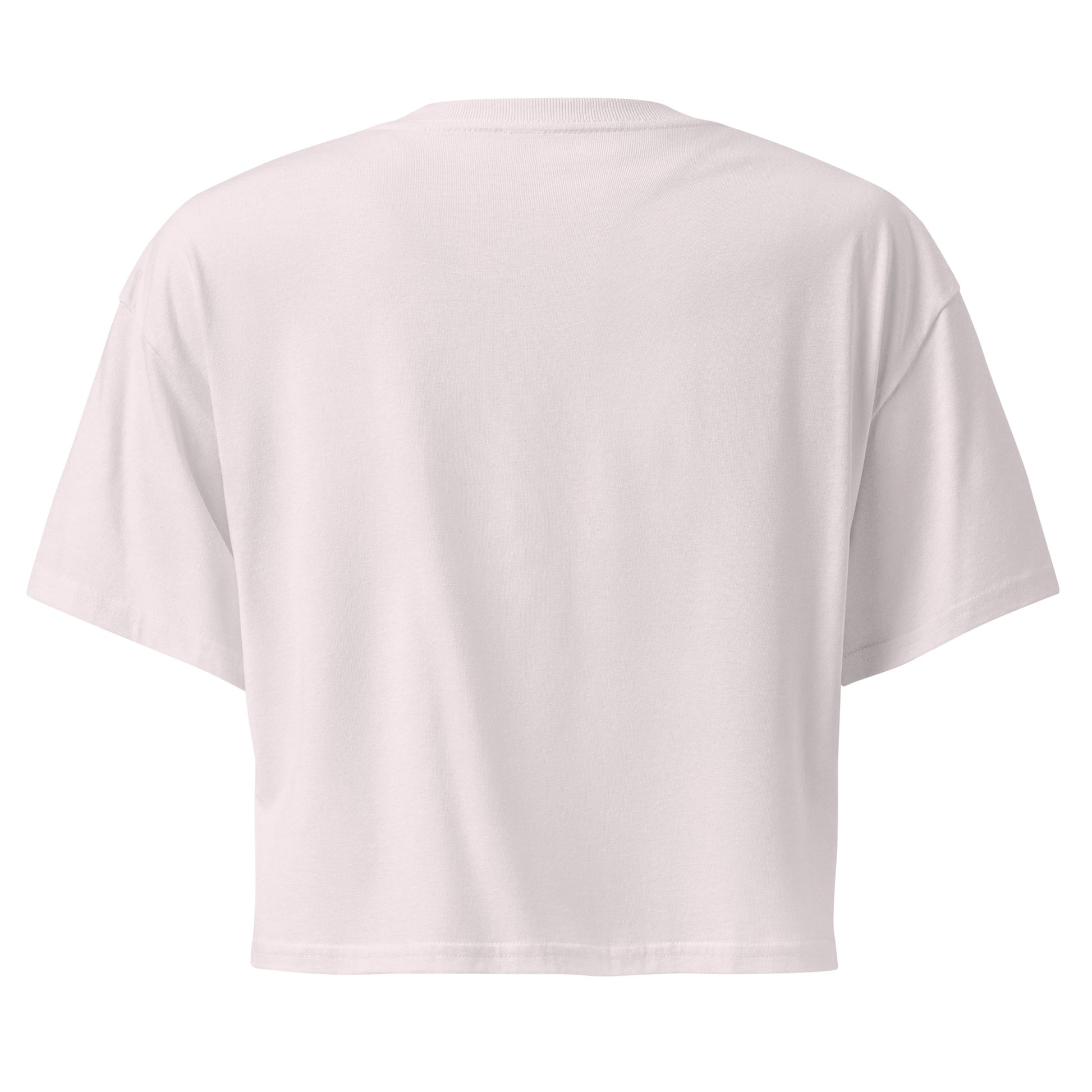 Women’s crop top - Ti biraš. in orchid, back view, NASHE Balkan crop top