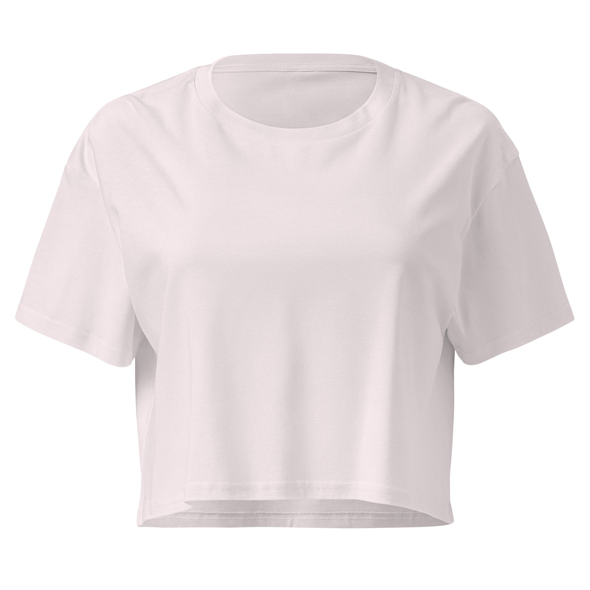 Women’s crop top - cvetaj gde te posade in orchid, front view, NASHE Balkan crop top